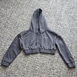 Alphalete Charcoal Cropped Hoodie